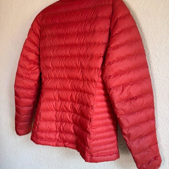 Patagonia 💋 Women’s Down Sweater \\ Size Medium // Red-Orange w/ purple lining - Picture 9 of 12